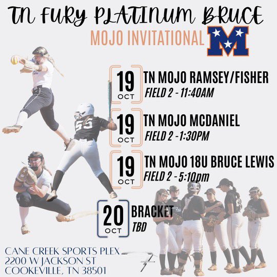 Lizzie Smith (@lizziesmith1616) on Twitter photo Very excited to get back to work this weekend at the Mojo Invitational with my team <a href="/furyplat_bruce/">TN Fury Platinum Bruce</a> !!
<a href="/BaileyDillender/">Bailey Dillender</a>
<a href="/Patriots_UC_SB/">UC Patriots SB</a>
<a href="/RUSoftball22/">Reinhardt Softball</a>
<a href="/RoaneStSoftball/">Roane State Softball</a>
<a href="/unionkysoftball/">Union (KY) Softball</a> Very excited to get back to work this weekend at the Mojo Invitational with my team <a href="/furyplat_bruce/">TN Fury Platinum Bruce</a> !!
<a href="/BaileyDillender/">Bailey Dillender</a>
<a href="/Patriots_UC_SB/">UC Patriots SB</a>
<a href="/RUSoftball22/">Reinhardt Softball</a>
<a href="/RoaneStSoftball/">Roane State Softball</a>
<a href="/unionkysoftball/">Union (KY) Softball</a>