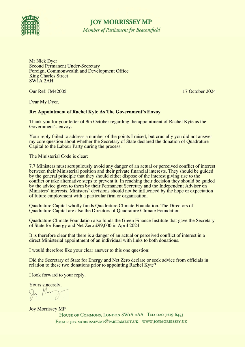 Joy Morrissey MP tweet media