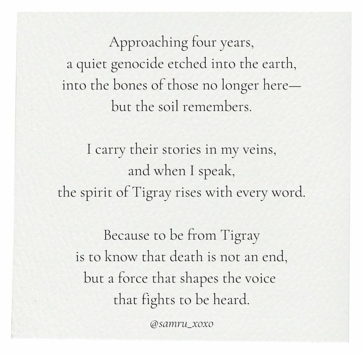 naihiwet's tweet photo. "To Speak Tigray" by Samrawit Silva #Tigray #TigrayGenocide https://t.co/Z6C5QvRPAd