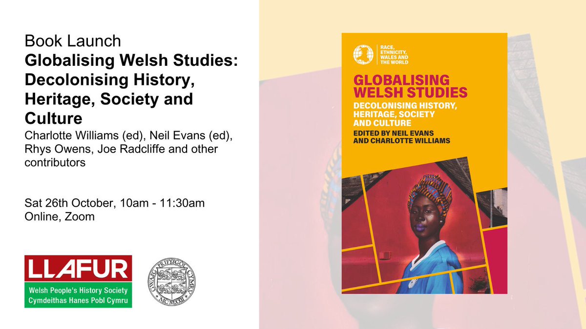 Llafur (@llafur) on Twitter photo Join us on the 26th October to discuss the exciting new publication, Globalising Welsh Studies, with book editors <a href="/NeilevansEvans/">Neil Evans</a> and <a href="/charwilliamsOBE/">Charlotte Williams OBE</a> and book contributors!
Reserve your free ticket ➡️ tickettailor.com/events/llafurw… Join us on the 26th October to discuss the exciting new publication, Globalising Welsh Studies, with book editors <a href="/NeilevansEvans/">Neil Evans</a> and <a href="/charwilliamsOBE/">Charlotte Williams OBE</a> and book contributors!
Reserve your free ticket ➡️ tickettailor.com/events/llafurw…