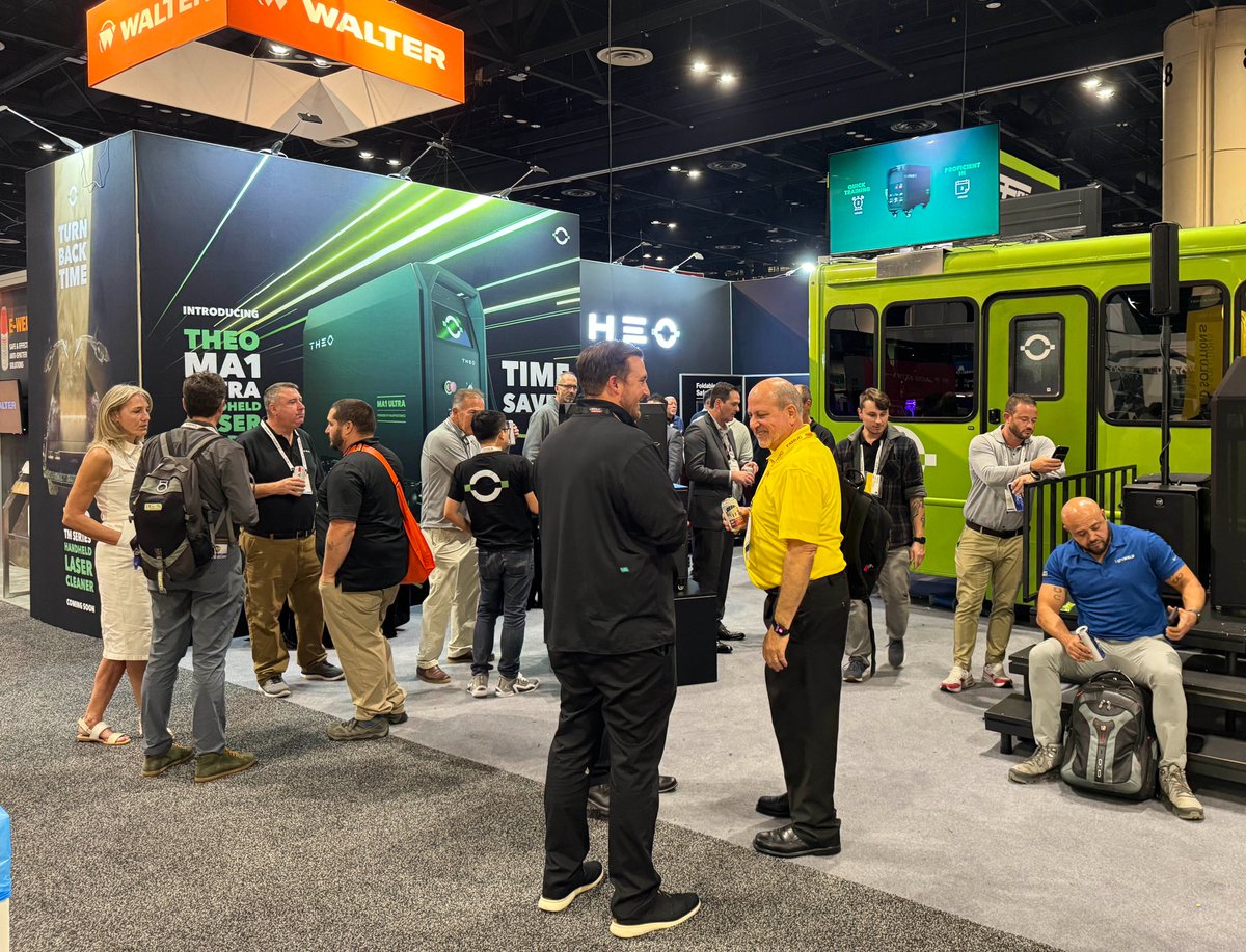 Theoincofficial's tweet image. ✨Unveiling the star of the show - our #THEO bus for the first time🚍
And we would like to thank the bus modifier, Vanworx,  for completing a difficult task perfectly!!!👍🏻
Find us at the #Fabtech West hall this afternoon!
#Maxphotonics #laserwelding #lasercleaning #laser #welding