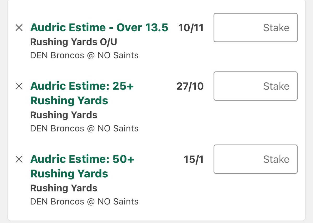 TyLueTips's tweet photo. Audric Estime Rush Yards 🔥
o13.5 2u
25+ 1u
50+ 0.5u
#GamblingX #NFL #Estime https://t.co/bkgjU7L2cD