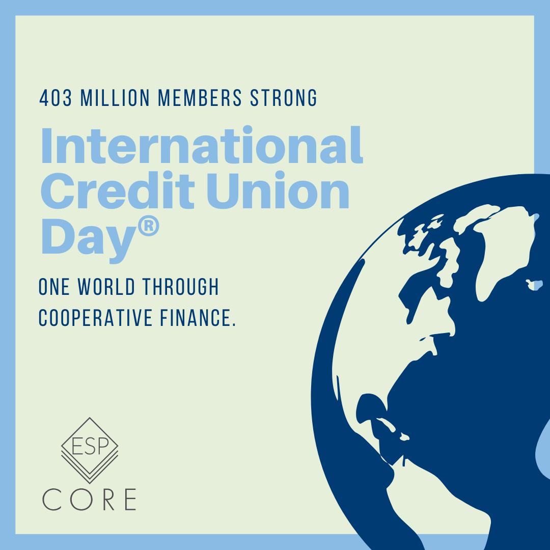 Happy International Credit Union Day! 🌎 Today, ESP celebrates the cooperative spirit of credit unions and their commitment to serving their members and community. Thank you for choosing a credit union! #InternationalCreditUnionDay #CreditUnion #Cooperative #Community #ICUDay2024