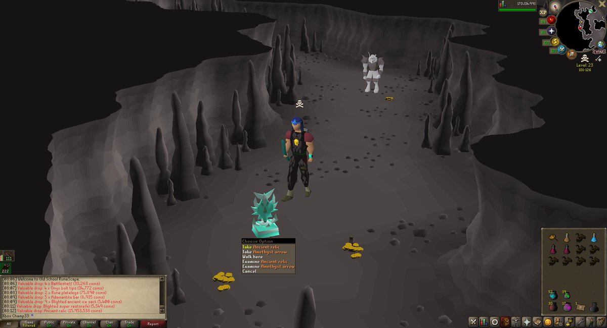 99SlayerTab's tweet photo. Not the drop I want but I’ll take it! 💰
My 5th Ancient Relic! Nice 16m drop 👍
#OSRS #Runescape #Revenants ☠️ https://t.co/gRV6KNa3m1