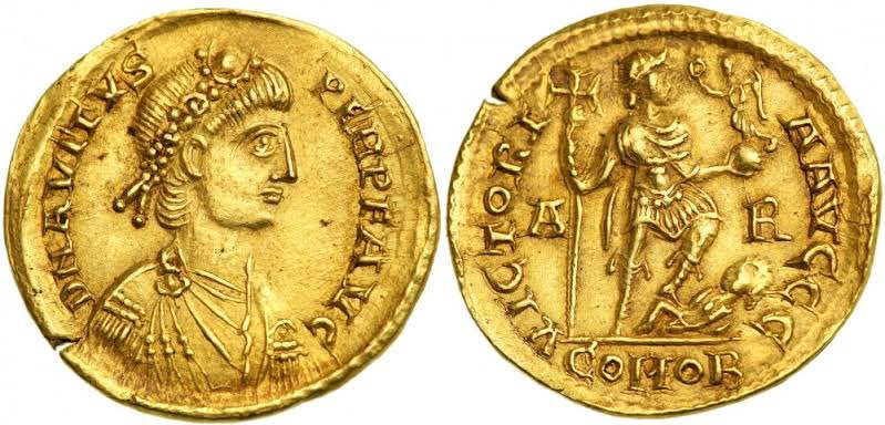 17-10-456 : L’empereur romain d’Occident Avitus, d’origine Auvergnate et soutenu par le roi Wisigoth de Toulouse Theodoric II, est déposé par le général Majorien. Il est l’unique empereur romain né en Gaule et issu de l’aristocratie Gallo-romaine.