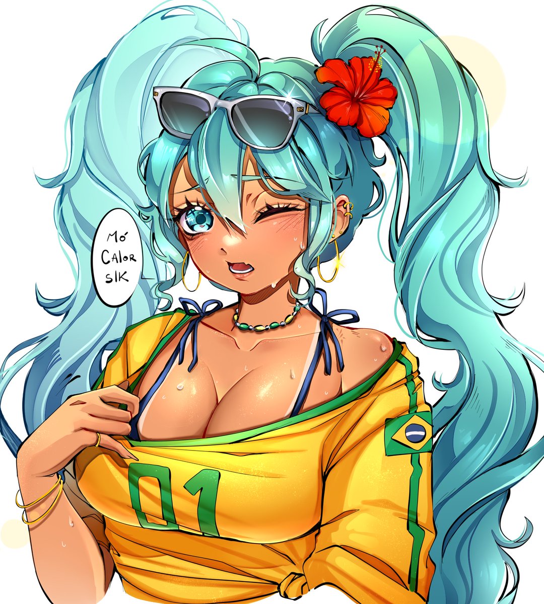 Aeeee agora sim! Miku Brazucaaa 💚🇧🇷