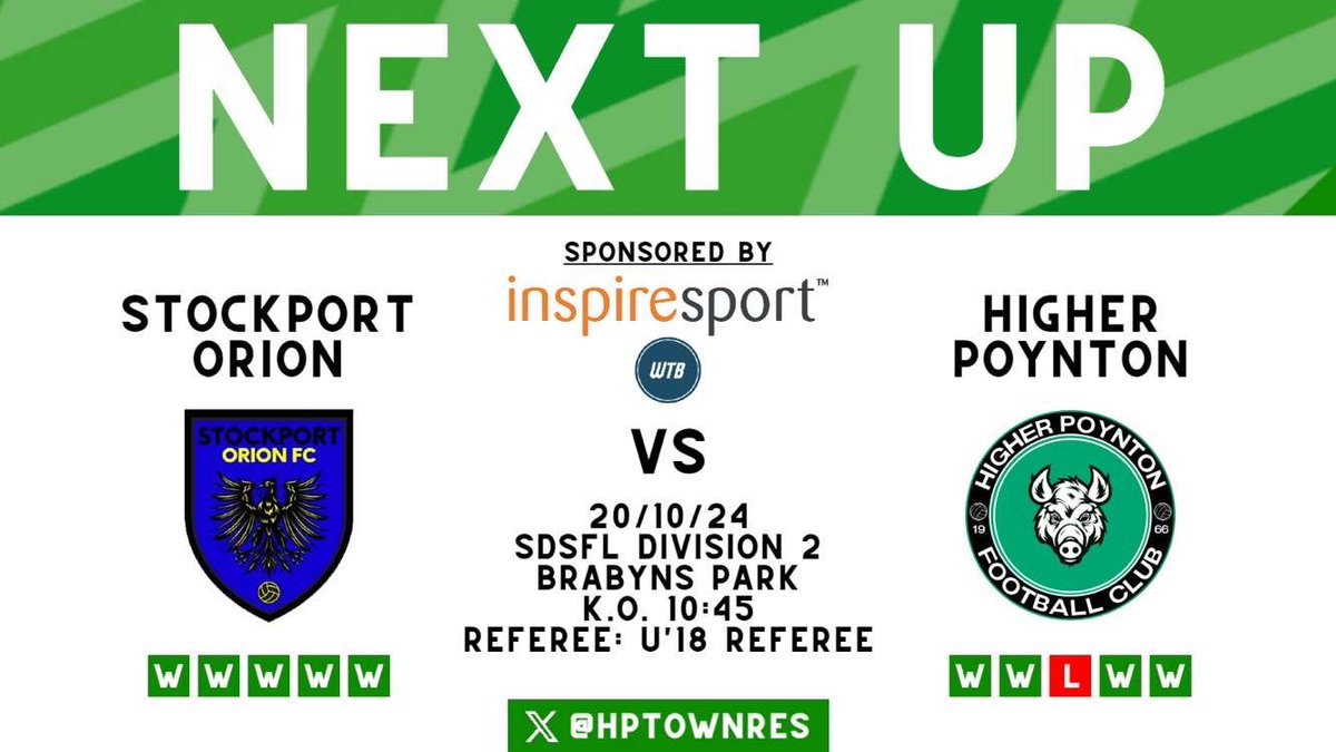 HPtownRes's tweet photo. Top of the table clash on Sunday, can we end Onion’s unbeaten run? https://t.co/bpomEN3yQI