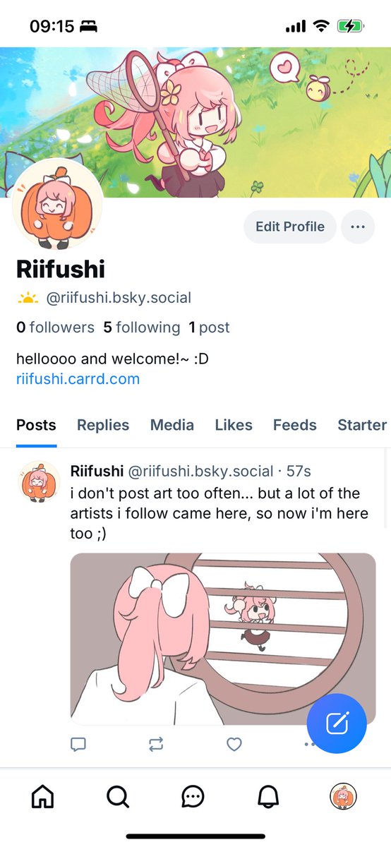 i'm on bluesky now!! (apparently X now uses our art for AI training so 🫠)