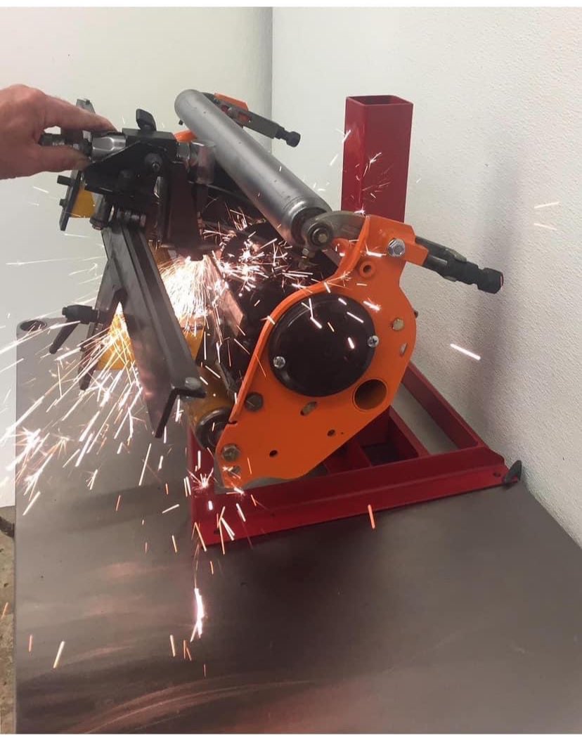 TheReelStand's tweet photo. The Reel Stand is a patented fixture designed to stabilize a cutting unit for maintenance, repair, or rebuild. Visit our website at https://t.co/9M36OP7Bj8. https://t.co/Uf5oFsrdXz