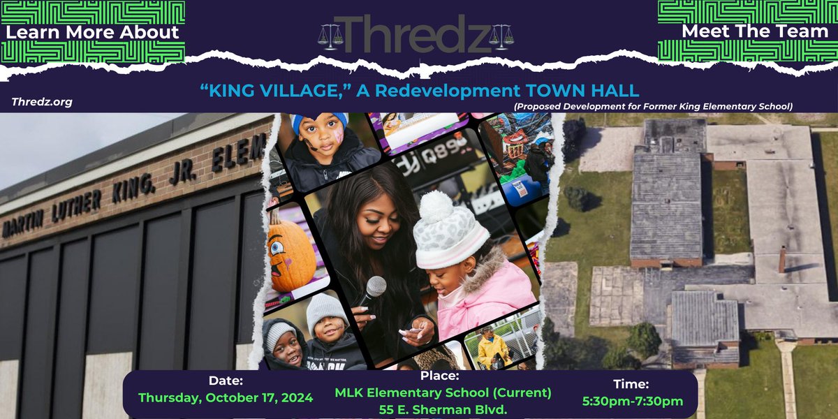 1037thebeat's tweet photo. Join us tonight, October 17th, from 5:30-7:30 PM at the old MLK Jr. Elementary (55 E. Sherman Blvd.) for the Town Hall on the "King Village" redevelopment project! 🏗️✨ Share your ideas, ask questions, and meet the team! More info at https://t.co/fLRlHezf4O. https://t.co/vrX1GlZnnp