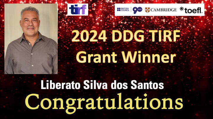 𝗖𝗼𝗻𝗴𝗿𝗮𝘁𝘀 𝘁𝗼 𝗟𝗶𝗯𝗲𝗿𝗮𝘁𝗼 𝗦𝗶𝗹𝘃𝗮 𝗱𝗼𝘀 𝗦𝗮𝗻𝘁𝗼𝘀 – 𝟚𝟘𝟚𝟜 𝕋𝕀ℝ𝔽 𝔻𝔻𝔾 𝔸𝕨𝕒𝕣𝕕 𝗥𝗲𝗰𝗶𝗽𝗶𝗲𝗻𝘁! | <a href="/TIRF_ELE/">TIRF</a> | 🎉🚀

Liberato, a PhD candidate, was awarded the grant for his research on rater decisions in L2 pronunciation. 

👏 Congrats, Liberato!