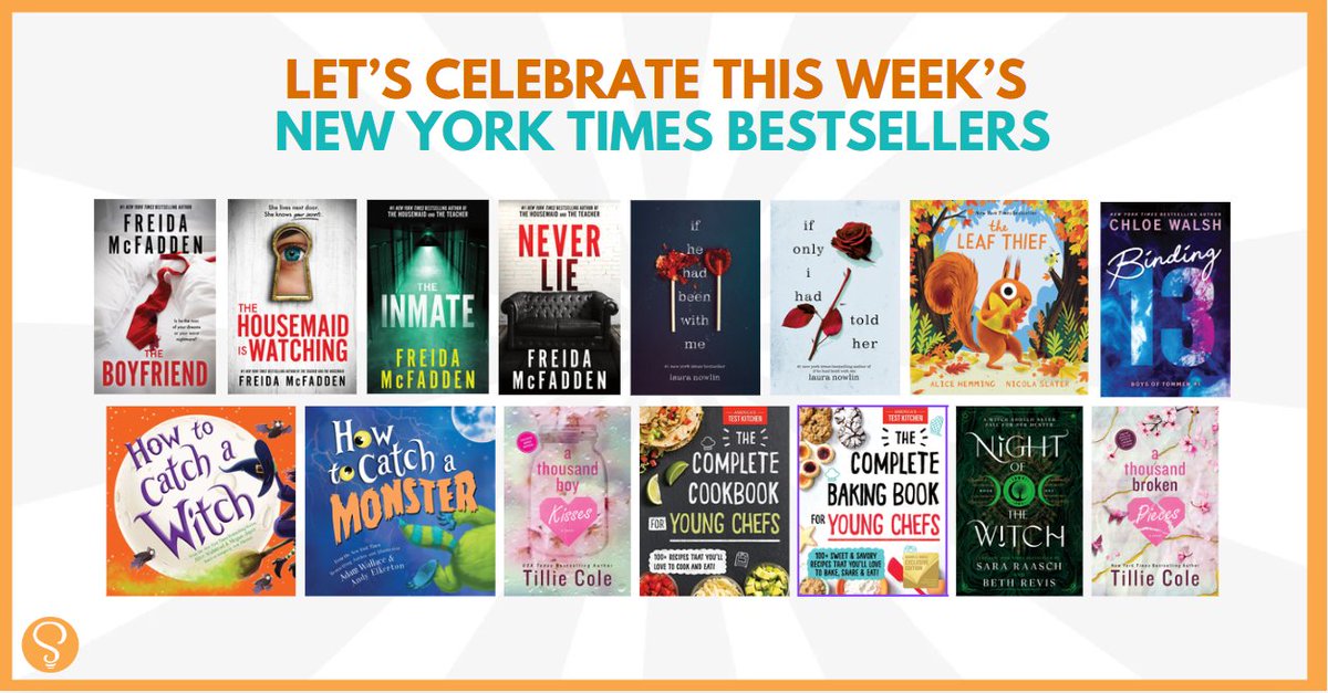 Sourcebooks's tweet image. 🎉Congratulations to this week&apos;s New York Times and USA Today bestsellers! 

🧡We&apos;re so thrilled to celebrate each and every author on this list: books change lives!