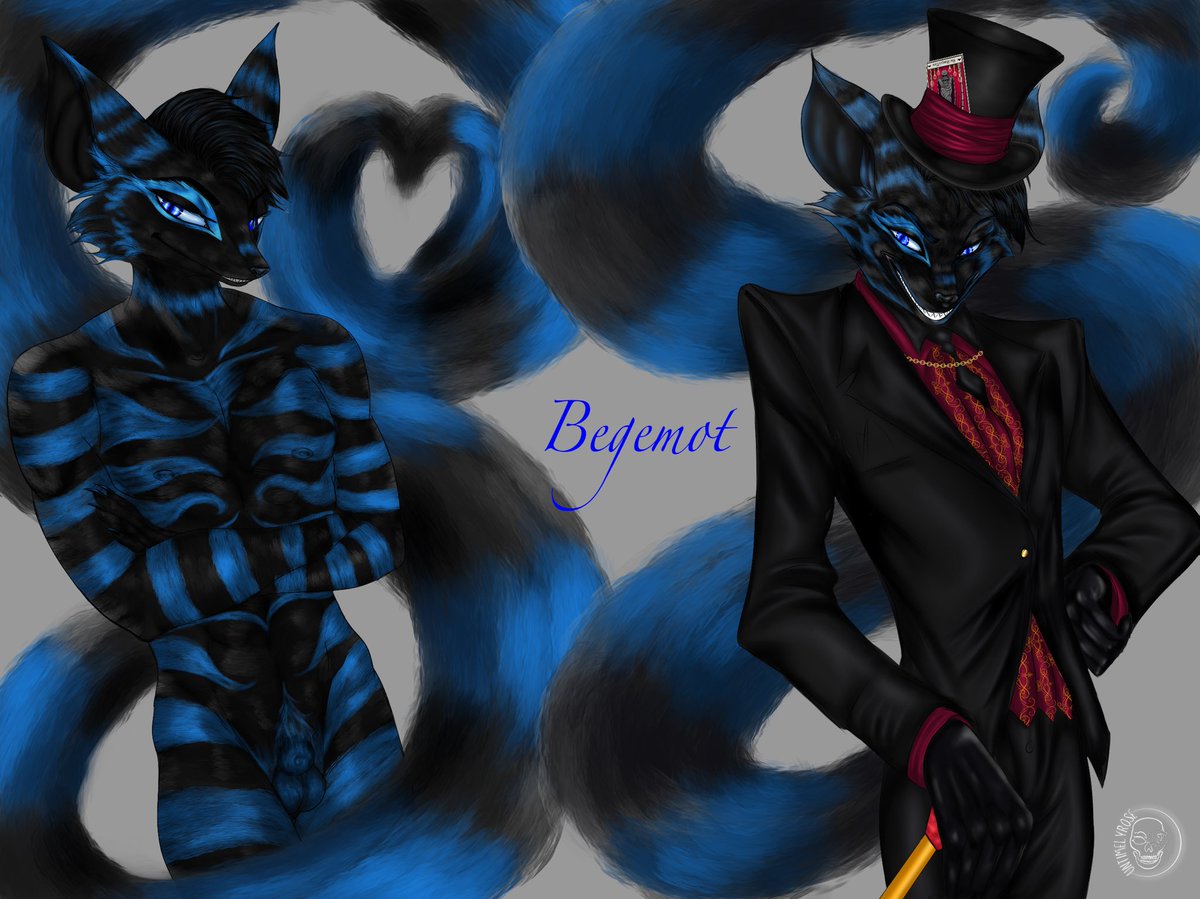 UntimelyRose's tweet photo. THANK YOU  @MisterSevenbell for letting me get some practice in and having the chance to draw the ever handsome Begemot! 

#furryartist #furrydrawing https://t.co/KTJYSczE0P
