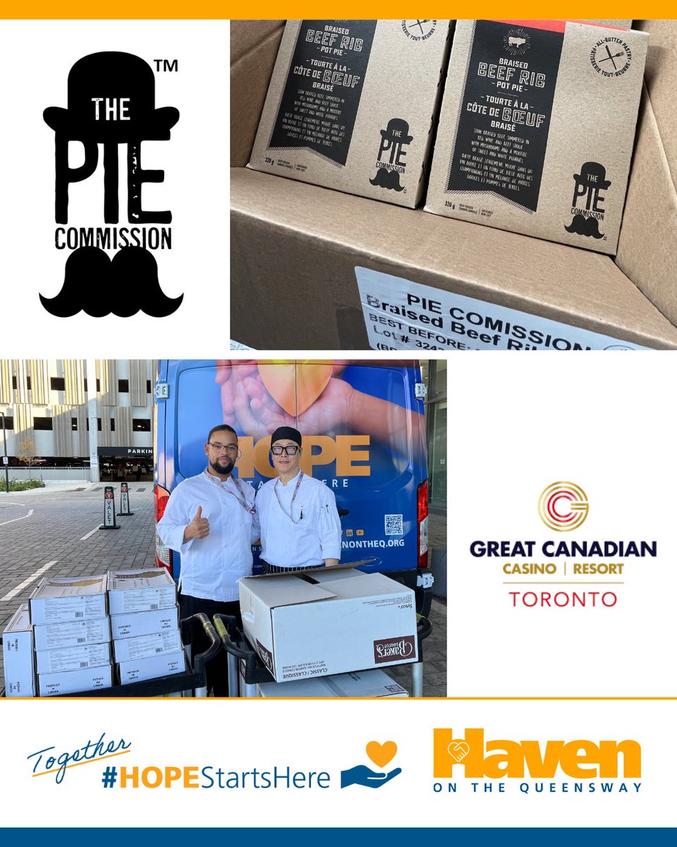 HavenontheQ's tweet photo. We are grateful for the last-minute donations from our partners, @PieCommish and the @grtcanadian. Thank you for being a Haven Community Hero and for helping to put food on tables this fall. #thankfulthursday #partners #feeditforward #foodinsecurity https://t.co/Nv2uRGECvl