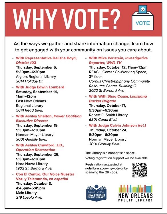 Louisiana Bucket Brigade (@labucketbrigade) on Twitter photo Join us tonight <a href="/NOLALibrary/">NOLA Public Library</a> as Shaq Cosse, Program Manager of Lousiana Bucket Brigade, will bring his diverse and full work life/world view and experience to the community at the Robert E. Smith library at 530pm! Join us tonight <a href="/NOLALibrary/">NOLA Public Library</a> as Shaq Cosse, Program Manager of Lousiana Bucket Brigade, will bring his diverse and full work life/world view and experience to the community at the Robert E. Smith library at 530pm!