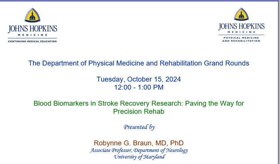 RobynneBraun's tweet photo. Grateful for the chance to present Grand Rounds at Hopkins earlier this week.  Great to see such an engaged group of faculty, fellows, residents, students and clinicians!  @umarylandneuro https://t.co/a43uTlrCMZ