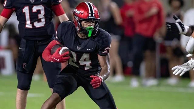 Jacob Waters (@jacobwaters_) on Twitter photo Central-Phenix City running back <a href="/tristanw2025/">Tristan Williams †</a> announced his commitment to Samford this past Sunday.
Williams has been a star for the Red Devils this season, rushing for 770 yards and 12 touchdowns. In his varsity career, he’s averaging an insane 8.6 yards per carry – bringing Central-Phenix City running back <a href="/tristanw2025/">Tristan Williams †</a> announced his commitment to Samford this past Sunday.
Williams has been a star for the Red Devils this season, rushing for 770 yards and 12 touchdowns. In his varsity career, he’s averaging an insane 8.6 yards per carry – bringing