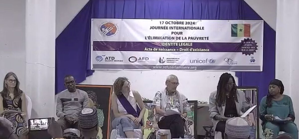 All Together in Dignity Europe (@atd_europe) on Twitter photo Live now from #Dakar, an international #EndPovertyDay event prepared by <a href="/ico17president/">Aye Aye Win - ICOct17 President</a>
and <a href="/ATD4thWorld/">ATD Fourth World</a> in Africa. You can join here online: us06web.zoom.us/webinar/regist…
The focus of the event is the need to guarantee legal identity is a prerequisite for the most excluded people to Live now from #Dakar, an international #EndPovertyDay event prepared by <a href="/ico17president/">Aye Aye Win - ICOct17 President</a>
and <a href="/ATD4thWorld/">ATD Fourth World</a> in Africa. You can join here online: us06web.zoom.us/webinar/regist…
The focus of the event is the need to guarantee legal identity is a prerequisite for the most excluded people to