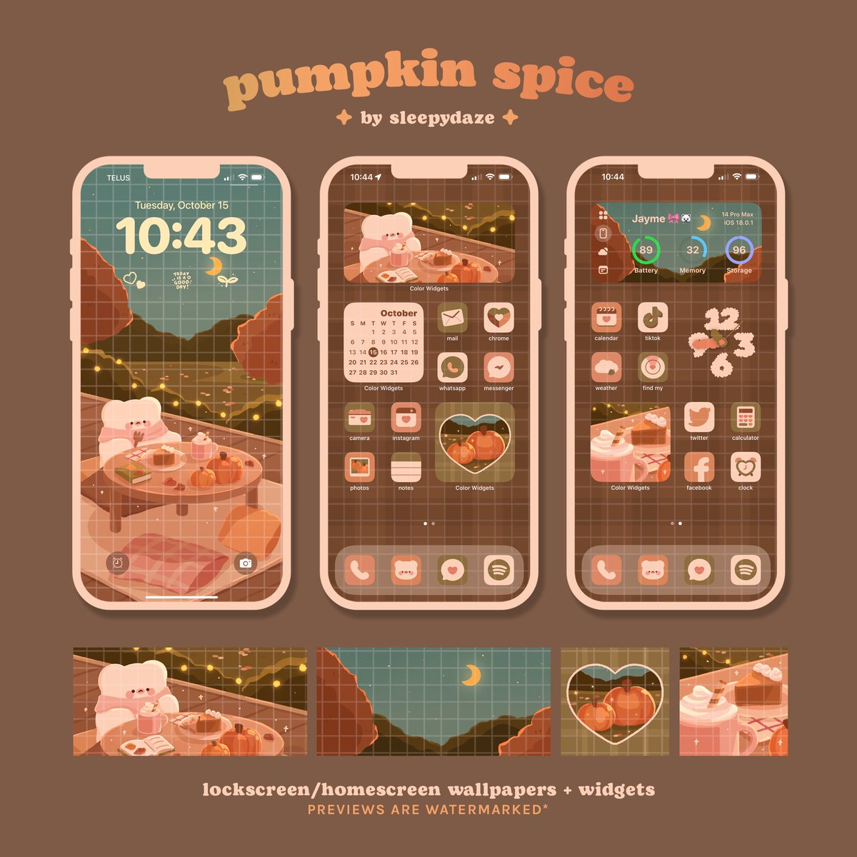 sleepydaze_'s tweet photo. pumpkin spice season 🍂☕️🎃 new theme!! https://t.co/Ht3okFlAJH