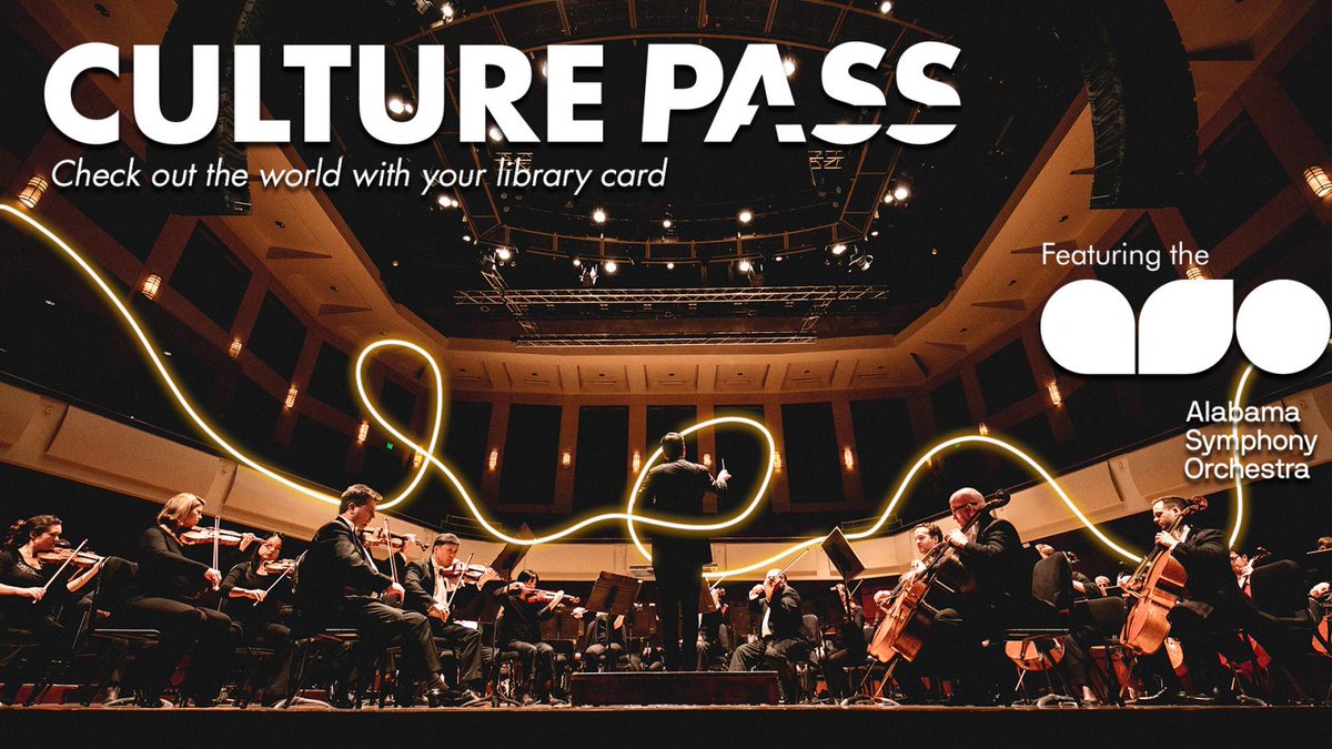 We have a limited number of free tickets for the ASO concerts on 10/25-26. They are available on a first come, first served basis (walk-in only.) Pick up tickets at the desk in the Fiction Dept.

For information on the weekend's concerts visit their site alabamasymphony.org/events/