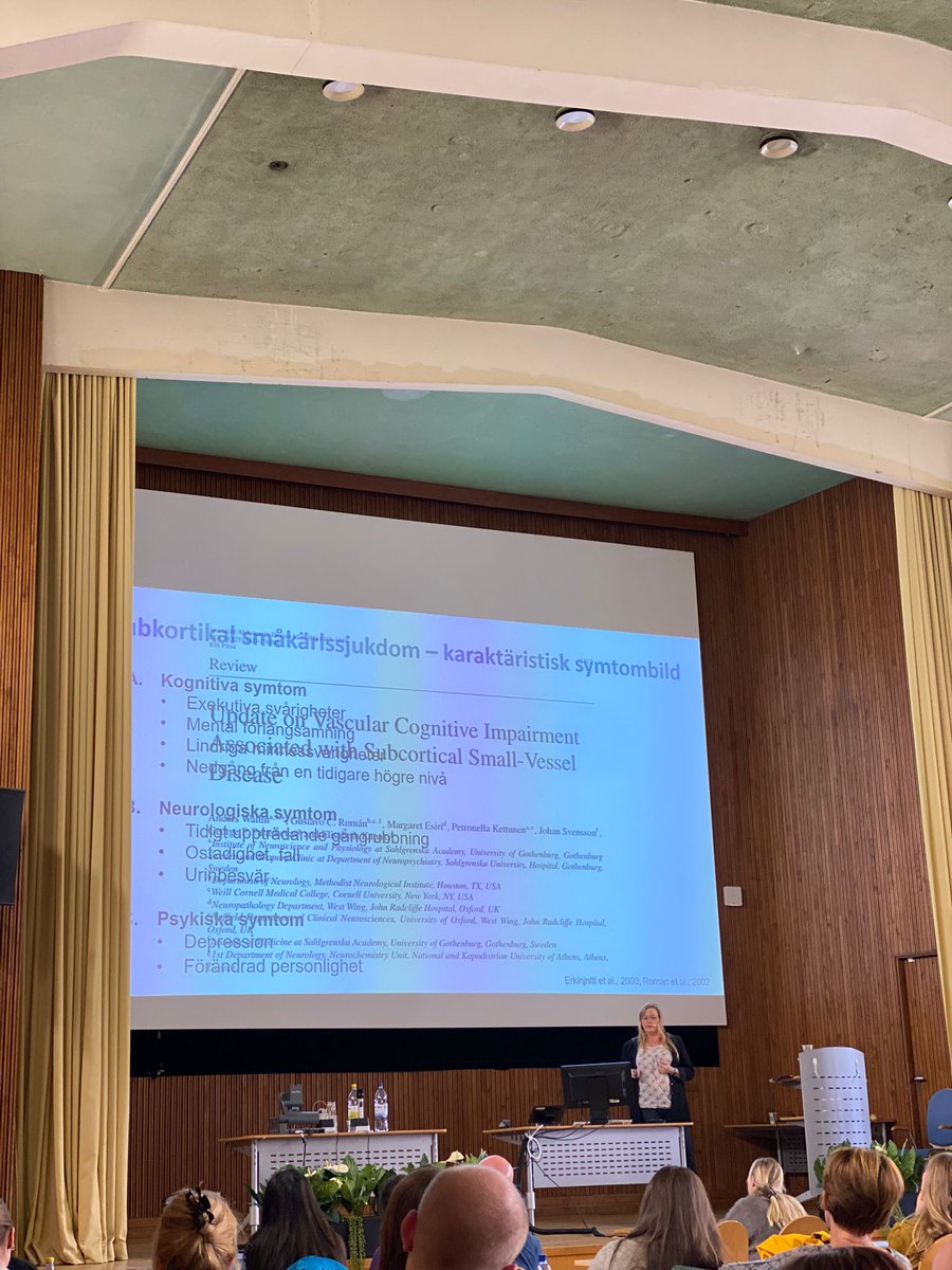 So pleased to discuss the challenges in correctly diagnosing patients with vascular cognitive diseases both in primary and specialist care, at the research and education day for Neuropsychiatry at Sahlgrenska University Hospital. #cognition #biomarkers #MRI
