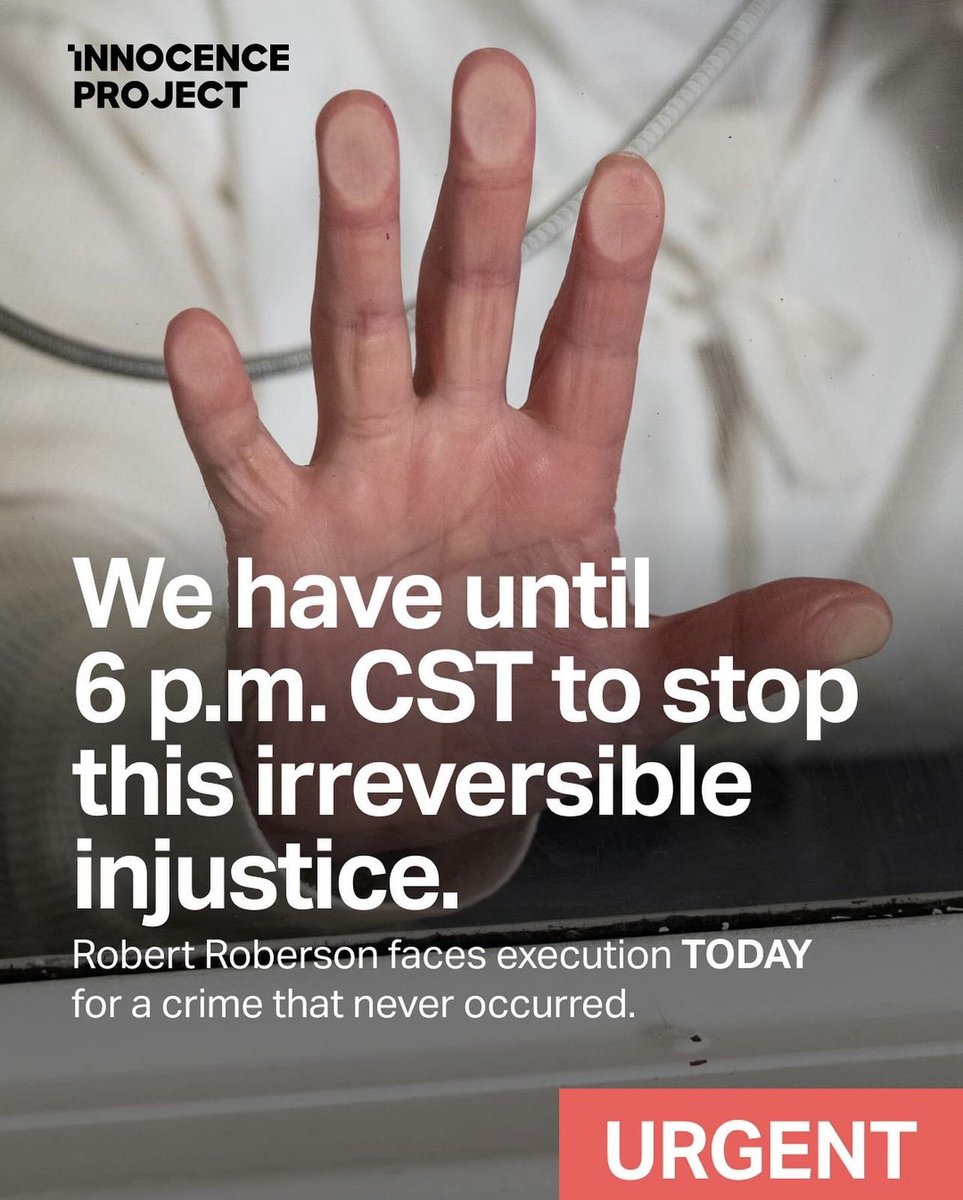 cifsjustice's tweet photo. Robert Roberson is still scheduled to be executed today at 6pm in Texas for a crime that never occurred. Gov. Greg Abbott can still issue a 30-day reprieve in Robert’s case. Call the governor’s office and ask him to grant the 30-day stay before it’s too late.

361-264-9653 https://t.co/dg0FVppjW4