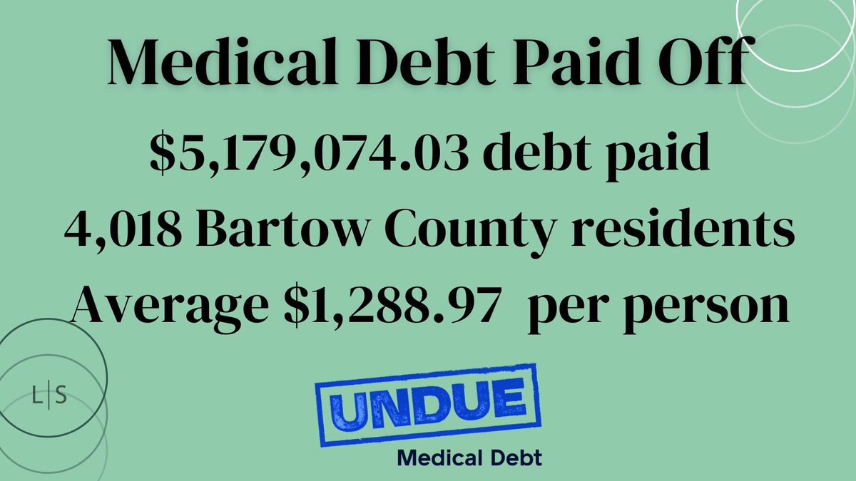 Church at Liberty Square recently paid for $5,179,074.03 of deeply deferred medical debt in Bartow County to be completely eliminated! We partnered with Undue Medical Debt on this. I’m proud to pastor this great church and be part of all we are doing to impact Bartow and Beyond!