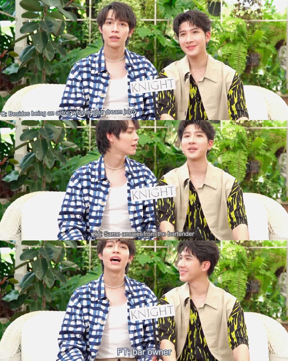 bvtterflyxv's tweet image. 🍊: What makes you happy these days?
🐈‍⬛: Seeing you often :) (+the person next to me too)
🍊: Goal for the next 10 years
🐈: Open a coffee shop 

FK talked about opening a cafe or a bar together~ they still think about it, nothing changed🥺🤍 

#เฟิร์สข้าวตัง
#BookExpo2024xFK