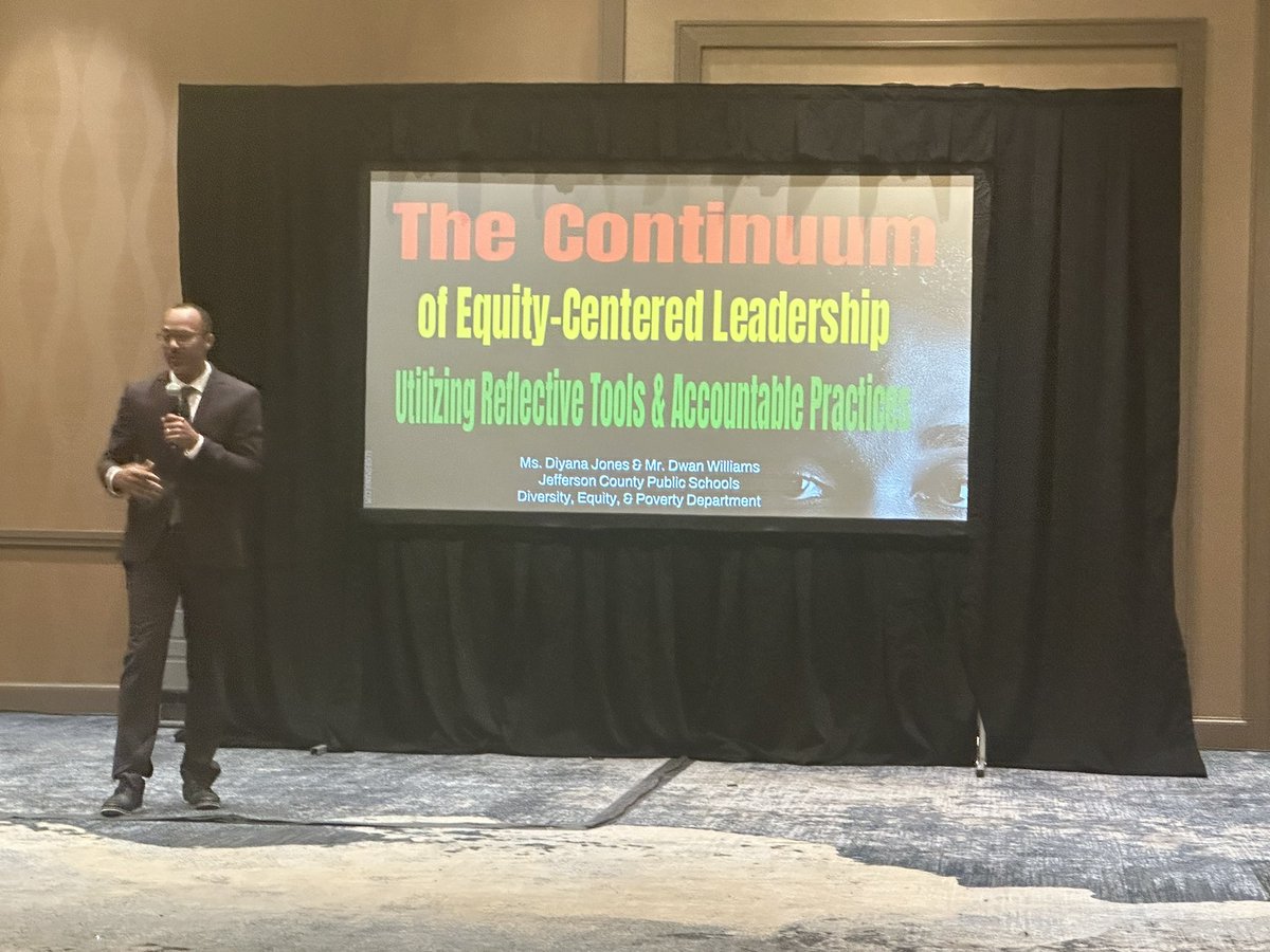 DiyanaJones's tweet photo. Thanks @GreatCitySchls for allowing @DwanWill_DEP and I to present our work on The Continuum of Equity-Centered Practices!! In the words of our Chief Equity Officer @jdm1906, “All staff should be willing, able, and proven to lead with equity in mind.” https://t.co/fZO75BRUDW
