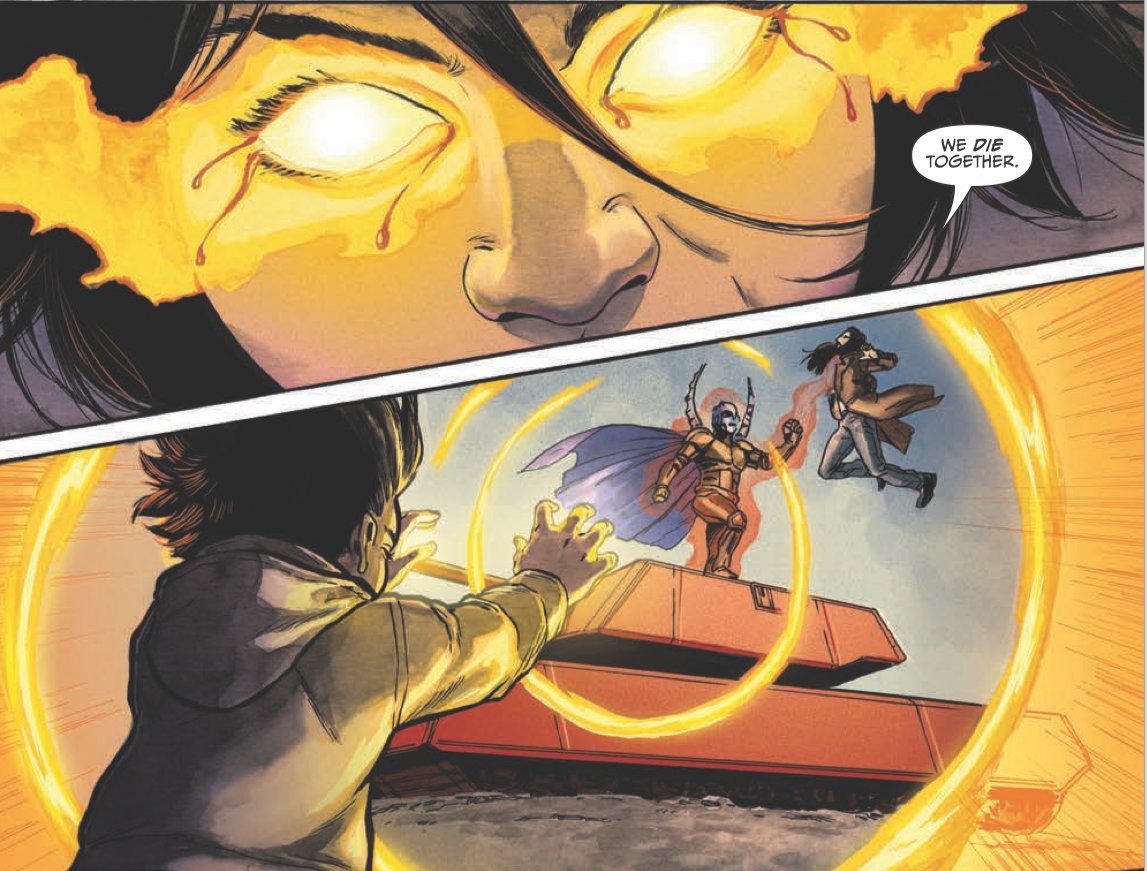 Evil Ink Comics (@evilinkcomics) on Twitter photo Can't get enough of these panels between Claudio & Chase- the Crowing & the Vishual are such an iconic team! Check out the rest of THE AMORY WARS: NO WORLD FOR TOMORROW #6 & let us know what your favorite scene is!
Art: Guillaume Martinez
Colors: <a href="/alfardstar/">Valentina Bianconi</a>
Letters: <a href="/TaylorEspo/">🇦🇷 Taylor Esposito, Ghost Glyph Studios,letterer</a> Can't get enough of these panels between Claudio & Chase- the Crowing & the Vishual are such an iconic team! Check out the rest of THE AMORY WARS: NO WORLD FOR TOMORROW #6 & let us know what your favorite scene is!
Art: Guillaume Martinez
Colors: <a href="/alfardstar/">Valentina Bianconi</a>
Letters: <a href="/TaylorEspo/">🇦🇷 Taylor Esposito, Ghost Glyph Studios,letterer</a>
