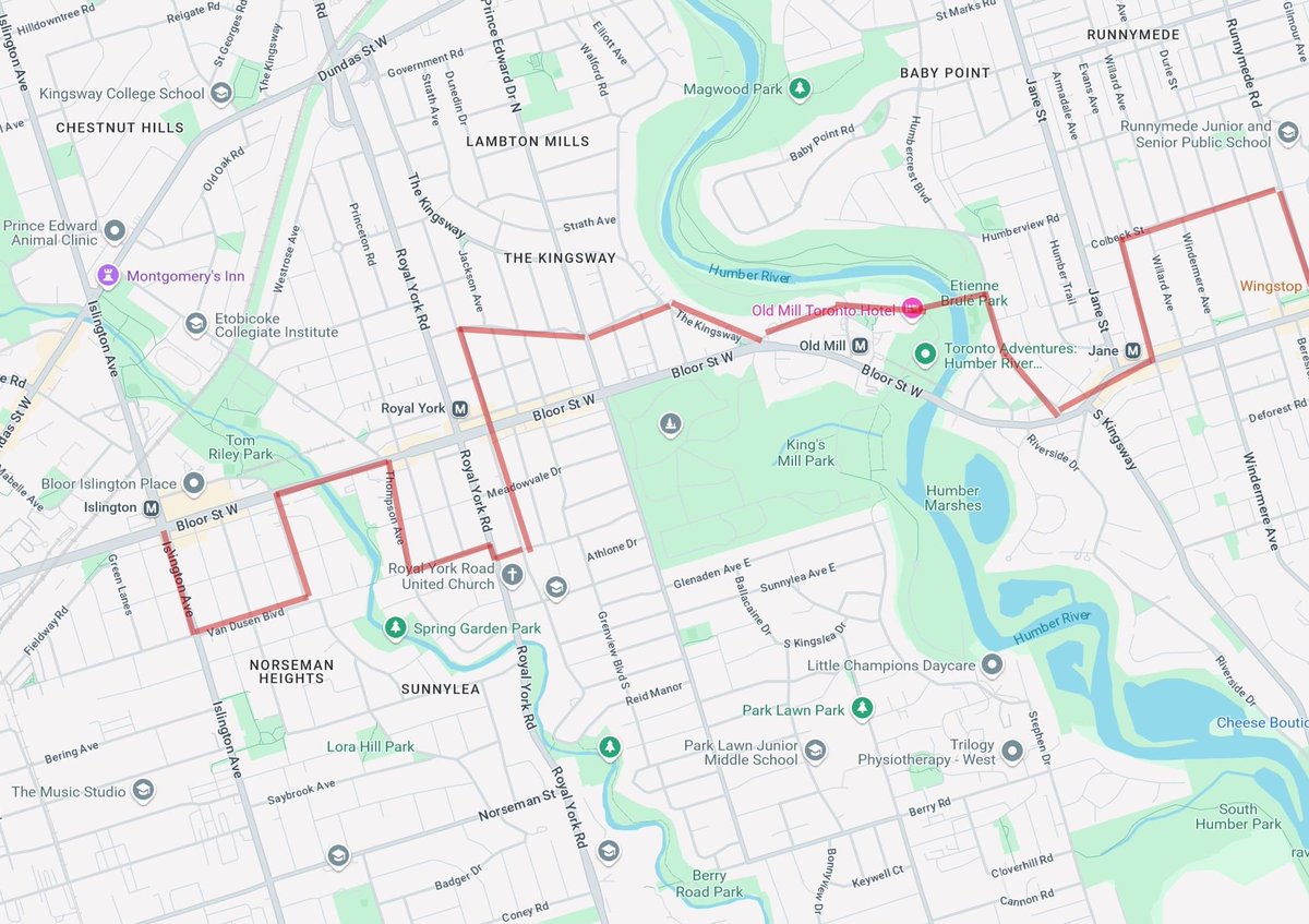 Just so we’re clear and on the same page. There is no such thing as a parallel street when it comes to Bloor West. 

The side streets that <a href="/Yvan_Baker/">Yvan Baker, MP 🇨🇦🇺🇦</a> is talking about for people on bikes to use, looks like this. 👇🏾

Cc: <a href="/CBCToronto/">CBC Toronto</a> <a href="/TorontoStar/">Toronto Star</a> <a href="/globeandmail/">The Globe and Mail</a> <a href="/CityNewsTO/">CityNews Toronto</a> <a href="/CP24/">CP24</a>