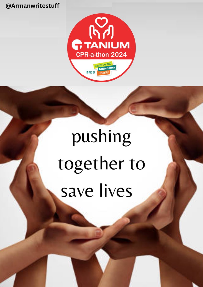Armanwritestuff's tweet photo. (1st entry) create posters to promote @Tanium and @scacharity 's #CPRaTHON supporting @ResusCouncilUK to raise awareness for  #RestartAHeartMonth and the importance of CPR. @OneMinuteBriefs https://t.co/Mc1a7D60L6