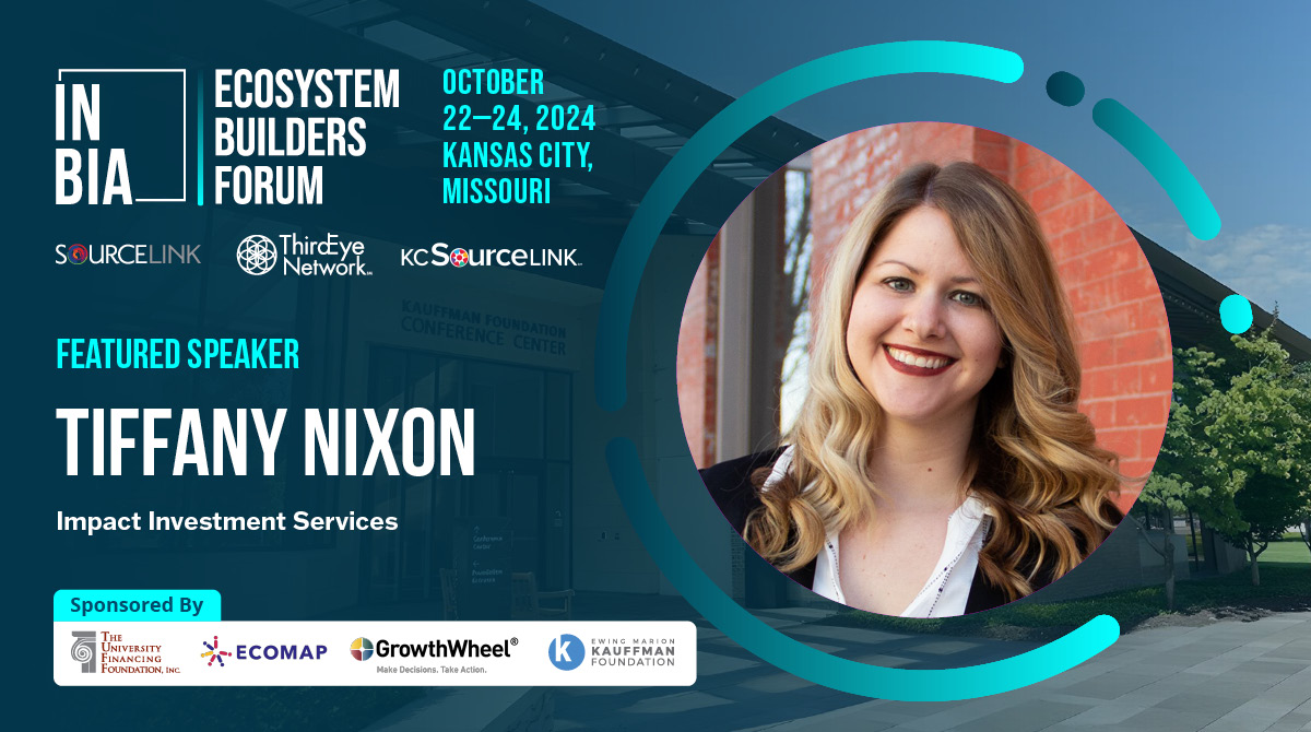 This time next week, <a href="/TiffanyJNixon/">Tiffany Nixon</a> from our team will join a panel of national ecosystem-building experts at the <a href="/TheInBIA/">InBIA</a> Conference! They’ll be diving into one of the biggest challenges facing entrepreneurs: #funding. 

Learn more here: events.inbia.org