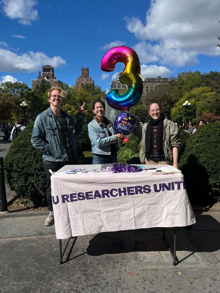 We've been tabling at Washington Square Park all week leading up to our anniversary party tomorrow. Come chat with us today or tomorrow! We'll be out there with our birthday balloon 🥳