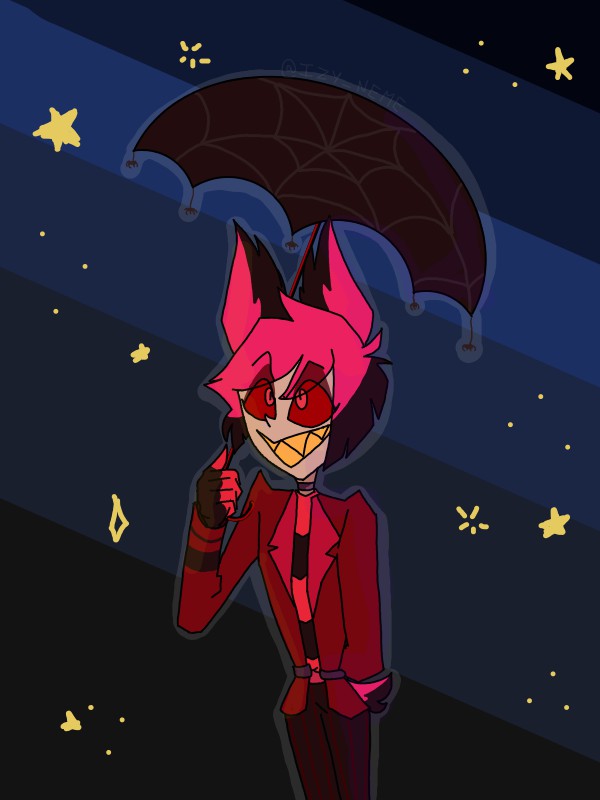 DayenAnn's tweet photo. A starry night with Alastor
(Vox background color palette)
#alastor #alvox #voxal #voxtop #alastorcute #hazbinhotel #staticradio #RadioStatic https://t.co/JQn4cki3HU