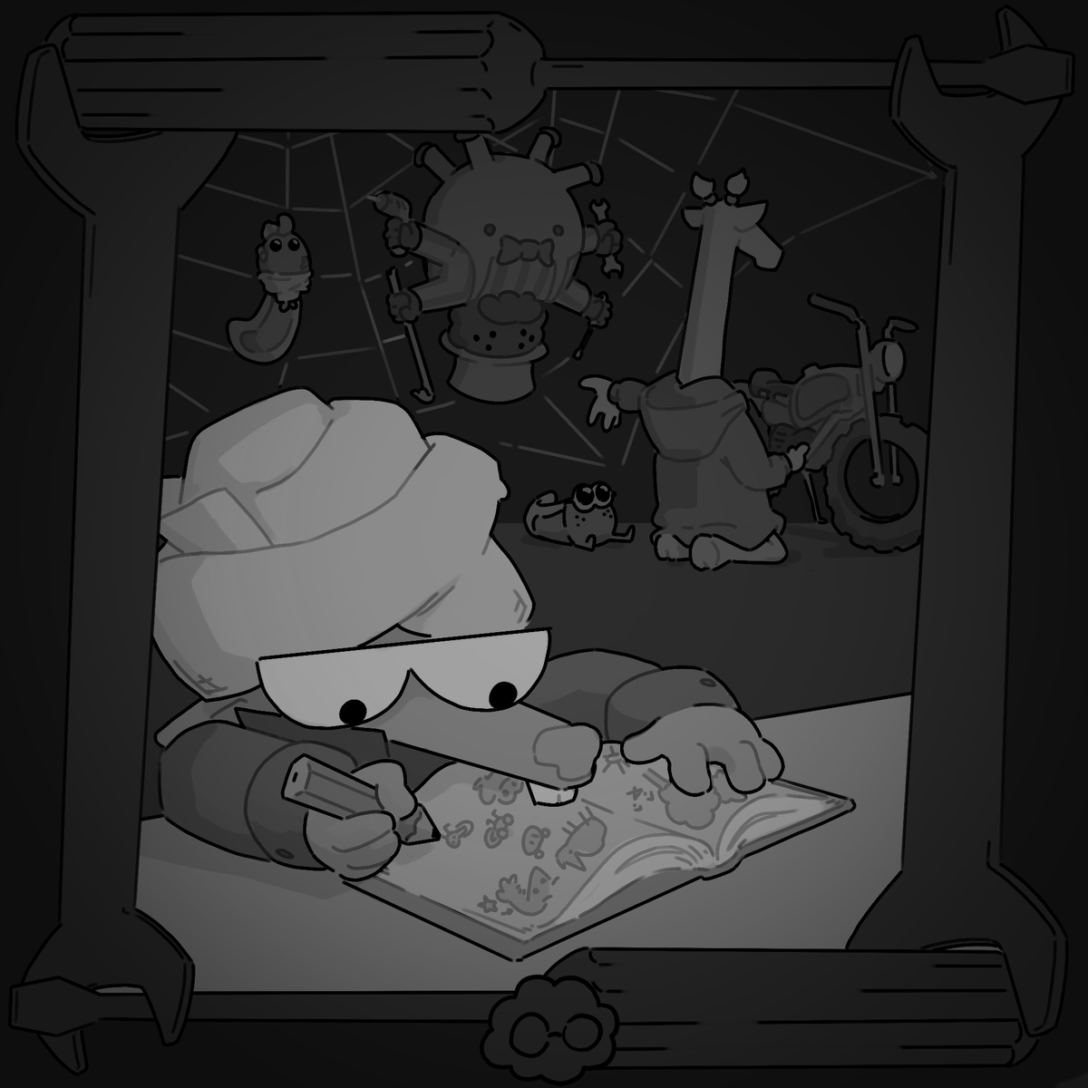 laclenchestudio's tweet photo. 17. Journal

Rat is dyslexic for real fr

By @amaniedoli

See ya tomorrow !

#journal #fubeltober #inktober #inktober2024 #fubelfable #krita #drawing #videogame #indiegame #indie #gamedev #godot #2D #laclenchestudio #pointandclick #artwork https://t.co/2R8kUaQ7uj