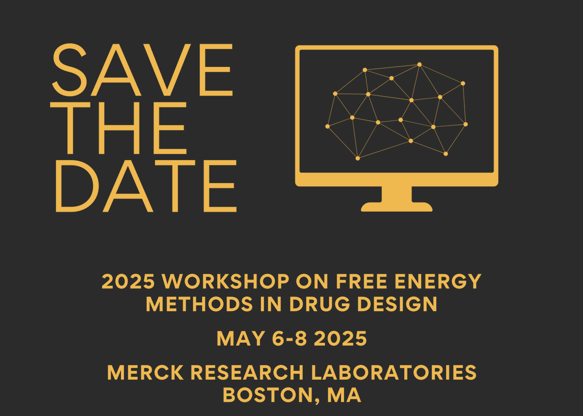 Save the Date: bit.ly/FEWorkshop25

We are happy to announce the dates for the Free Energy Workshop 2025!

Please fill out the above form to register your interest and you will receive all updates concerning registration and abstract submission!

#Alchemistry2025