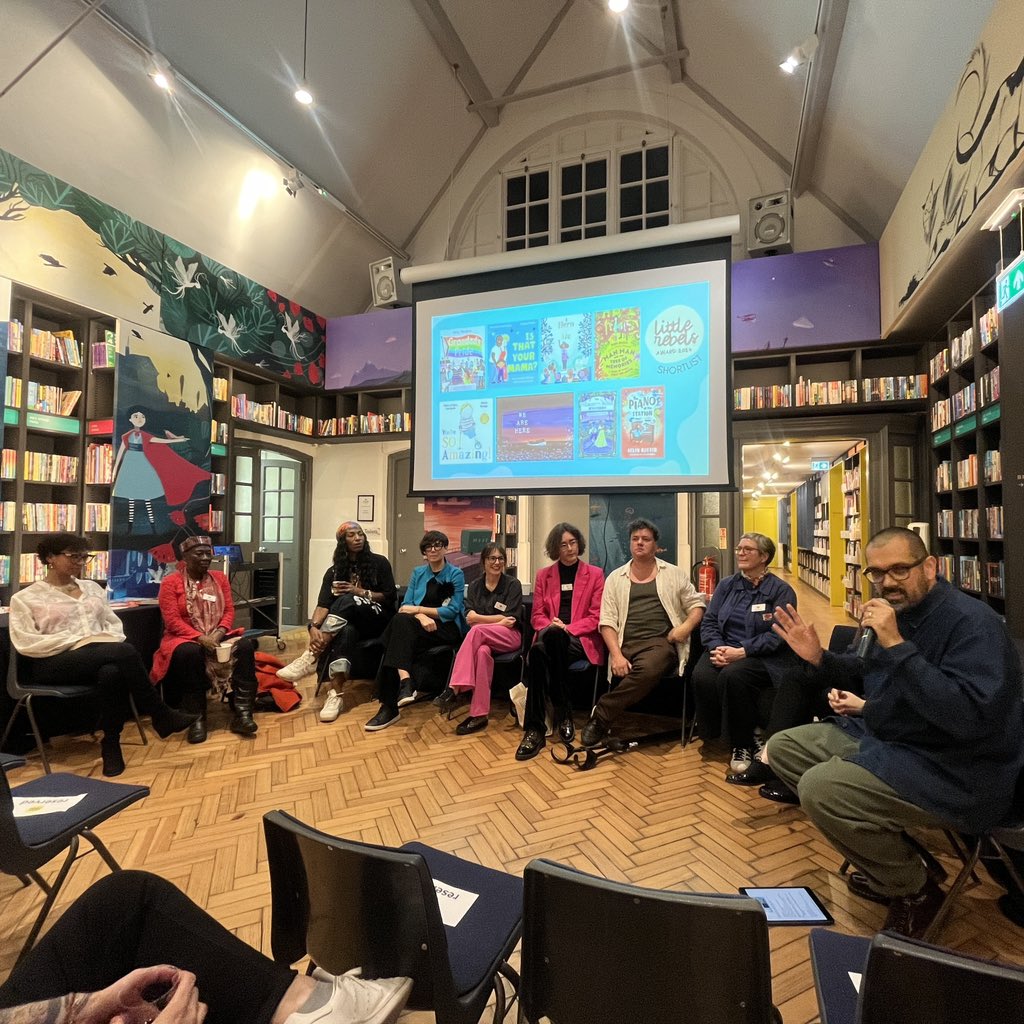 RPPS_Library's tweet image. Thank u @littlerebsprize @clpe1 for a rebel rousing, thought provoking ceremony last night! Huge congrats to Joanna! Great panel led by @rapclassroom with the shortlisted incl. @peachjamcloset @HelenRutterUK #HarryWoodgate #JenReid #YabaBadoe @elisaupsidedown @katerafiqstudio