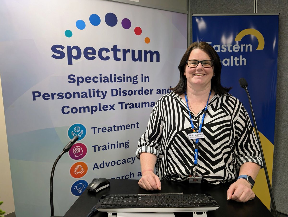 SpectrumBPD's tweet image. Thank you to the lived experience consumer peer workers, Ruth and Bronwen, for the impactful address that kicked off today’s Personality Disorder Summit! Your insights set a powerful tone for our discussions. #Summit #MentalHealth #Collaboration #Spectrum
