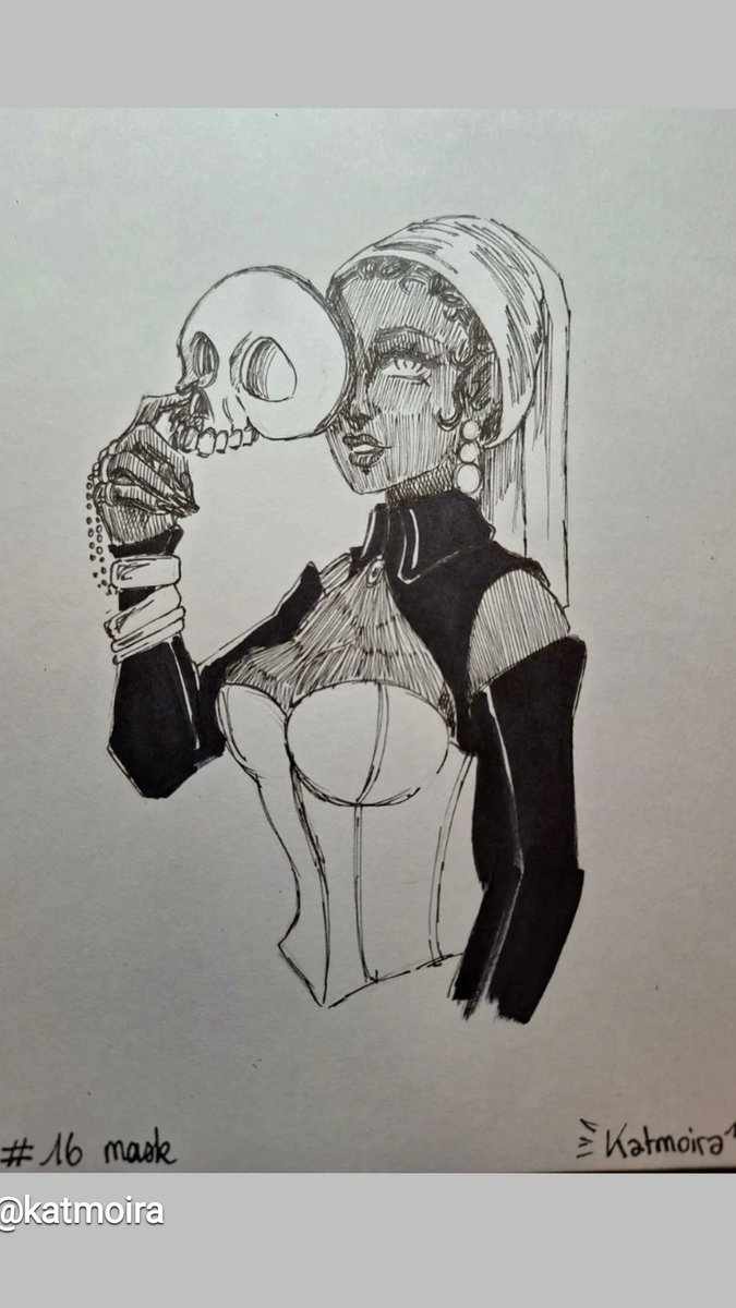 KatMoira's tweet photo. Day 16 #kattober
#mask #vaudoo https://t.co/mYe7qY9uac