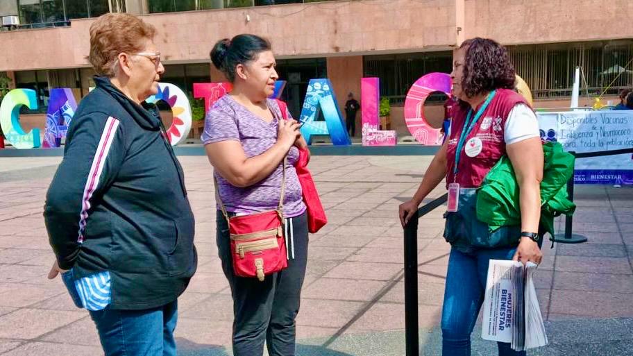¡Es tiempo de mujeres! 🙆‍♀️💜

El equipo de Participación Ciudadana está en los #MódulosBienestar, listo para ayudarte con el trámite de la #PensiónMujeresBienestar del <a href="/GobiernoMX/">Gobierno de México</a>. 📄

¡No dudes en acercarte! 😉

▶️Aquí puedes consultar las sedes: goo.su/sKqPGg