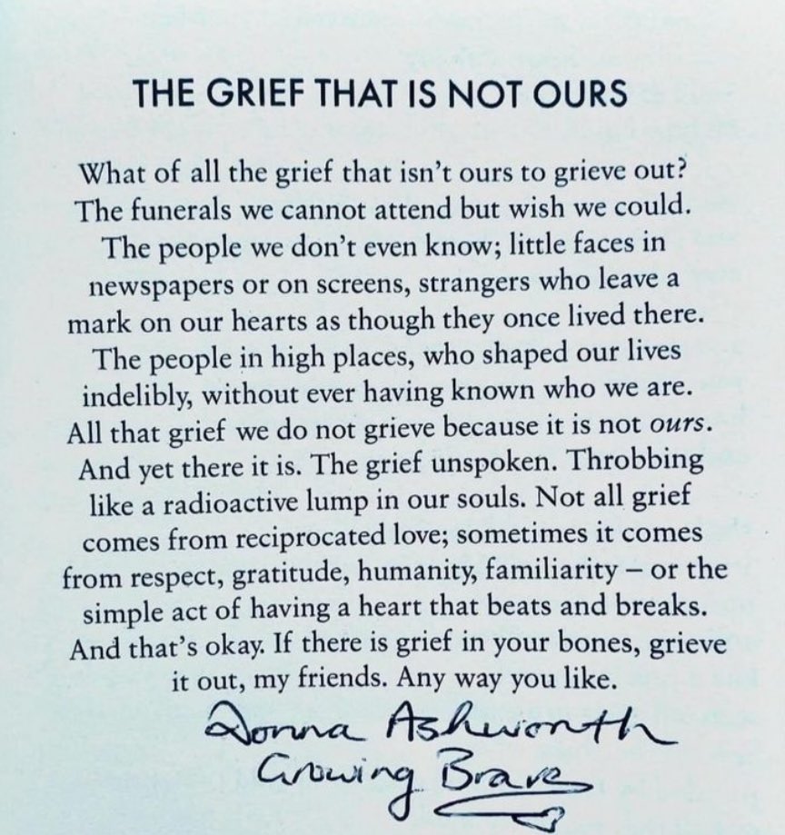 a friend shared this “the grief that is not ours”. grieve it out my friend, anyway you like ❤️‍🩹