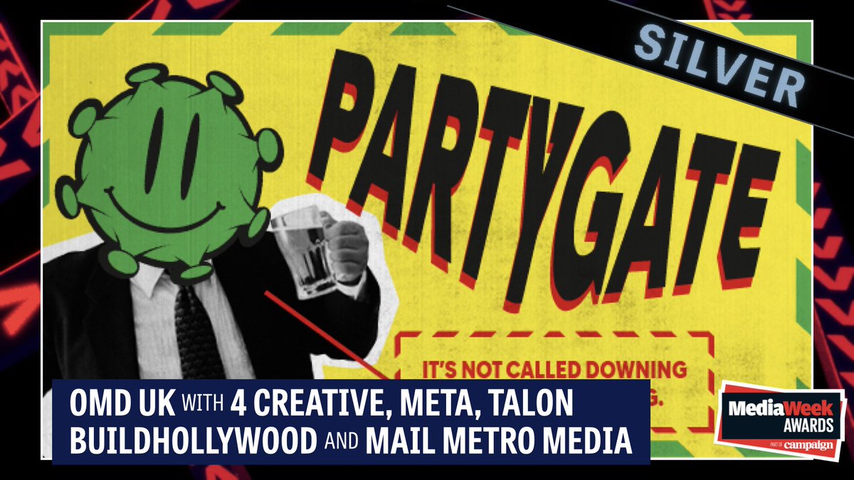 Congratulations to:

Silver: <a href="/OMD_UK/">OMD UK</a> with <a href="/4creative/">4creative</a> , @META , <a href="/TalonOOH/">Talon</a> , <a href="/buildhollywood/">BUILDHOLLYWOOD</a> , <a href="/MailMetroMedia/">Mail Metro Media</a>
Bronze: <a href="/MGOMD/">MG OMD</a> and <a href="/ITV/">ITV</a>

For being awarded silver and bronze in the #MediaWeekAwards Media Creativity: Under £250k category

<a href="/Campaignmag/">Campaign</a>