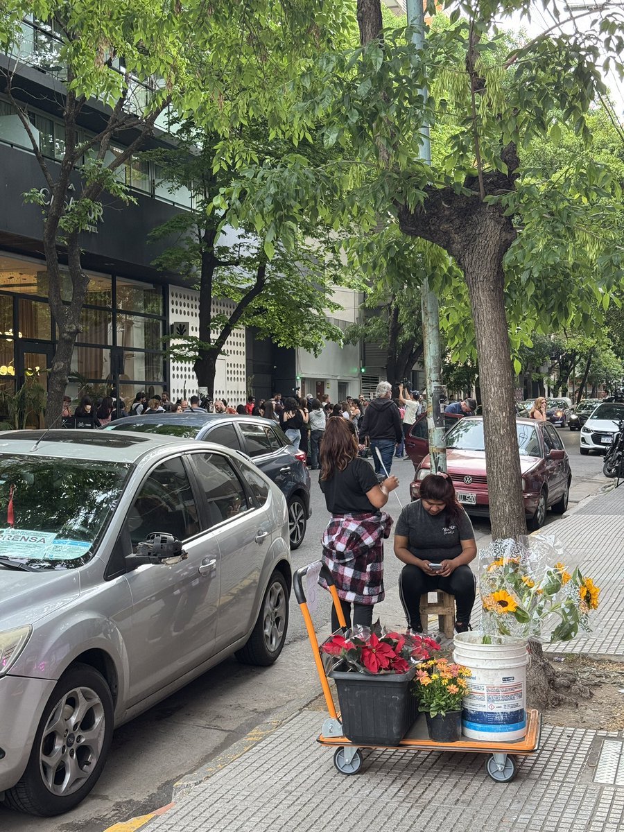 Se pusieron un puestito de flores enfrente del “memorial”, en este pais el que no corre vuela