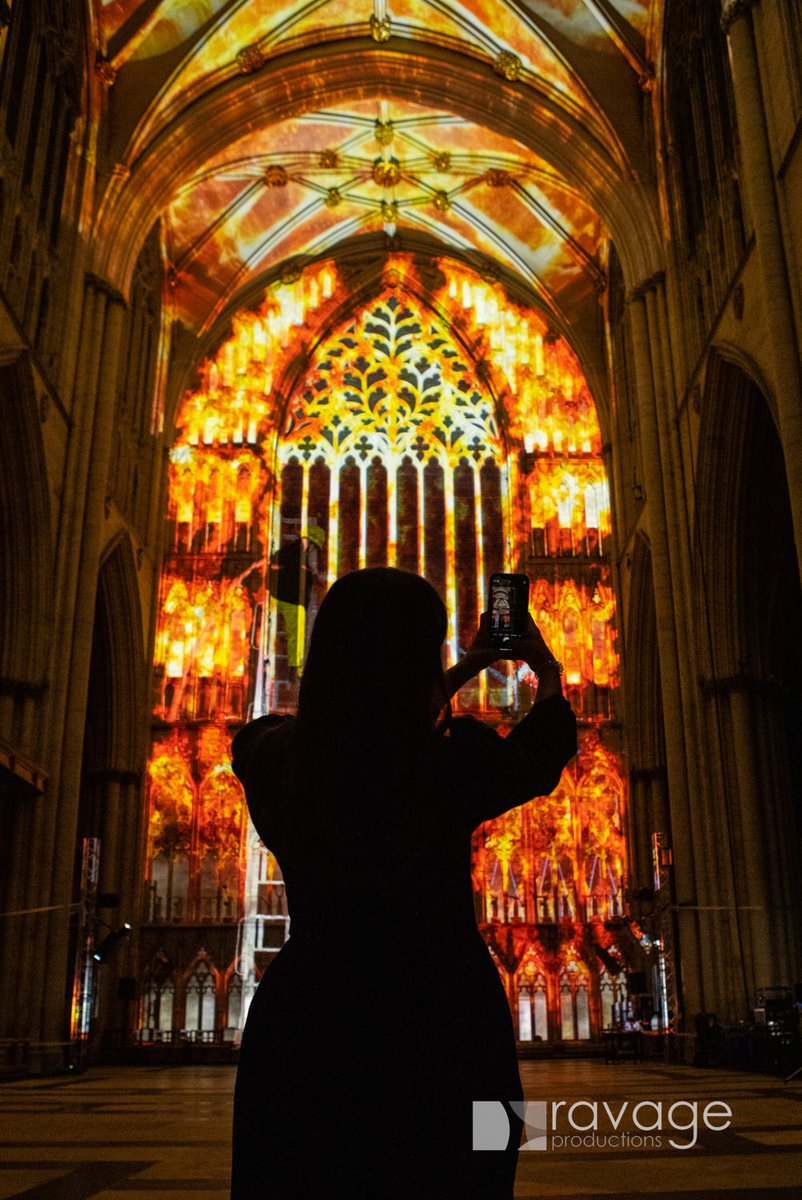 ravagephoto's tweet photo. The hottest show in town - Phoenix, a brand new light installation by Ross Ashton and Karen Monid at @York_Minster  which tells  the story of the 1984 fire. #Phoenix #light #york https://t.co/e0YvbTpxBD