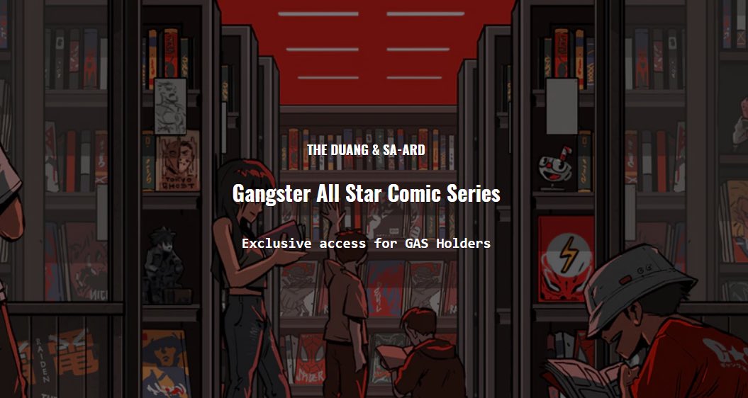If you haven’t read <a href="/gangsterallstar/">GANGSTER ALL ★ STAR ギャングオールスター</a> latest comic “Elite” be sure to check it out! Holders of GAS tokens can catch up here: evil-wear.com/pages/gas-comi… 📕 

I won’t spoil but a certain someone make a guest appearance 🥷 📸