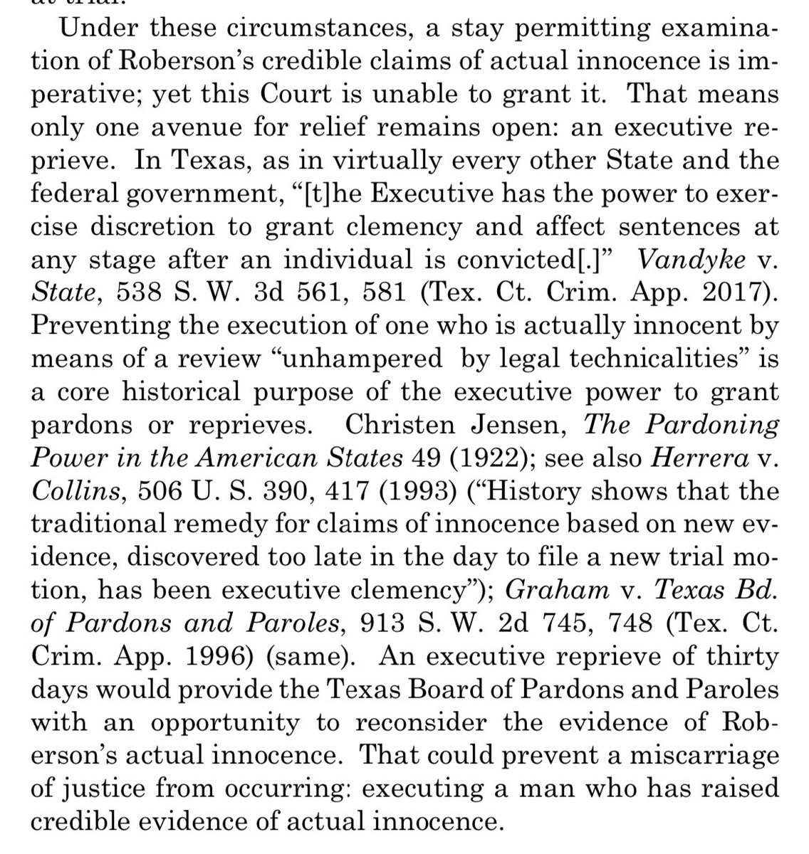 stevenmazie's tweet photo. JUST IN: SCOTUS denies Roberson’s plea with no public dissents. But Justice Sotomayor writes a statement urging Texas’s governor to grant Roberson clemency and put a stop to his execution scheduled for tonight https://t.co/V3GrNgUWUy