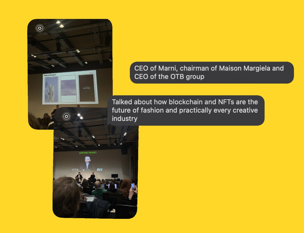 the version of nfts you know is probably dead

but the technology behind them is still primed for use across something much, much bigger

Stafano Rosso (<a href="/StefanoBrave/">Stefano.Rosso.Brave</a>) at Institut Français de la Mode, shared via <a href="/Hans__s/">Hans</a>