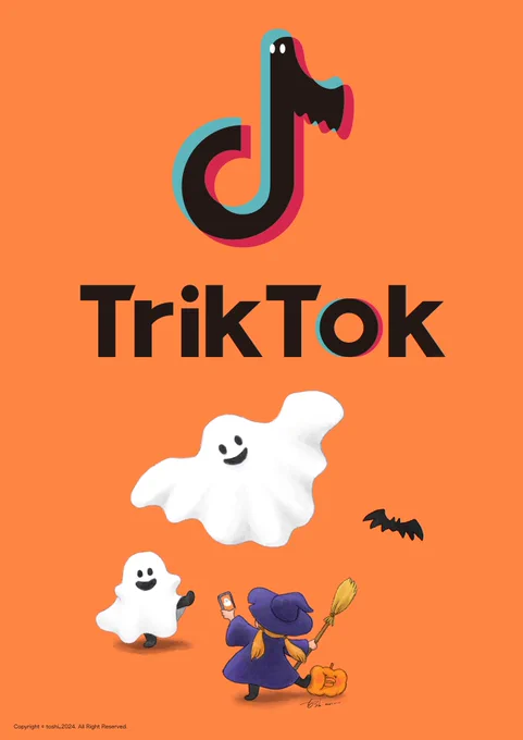 ハロウィンには『トリックトック』かわいいロゴ作れました #tiktok #ハロウィン 