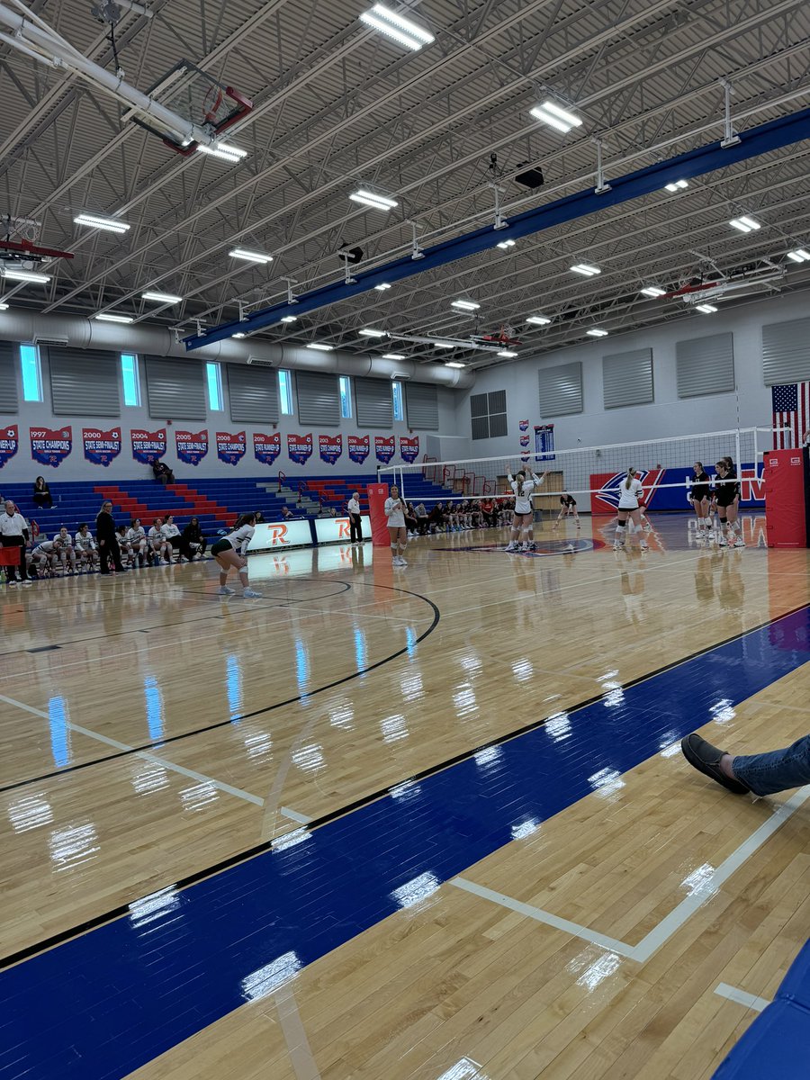 Here we go <a href="/GreenmenVball/">Aurora High School Volleyball Program</a> in Revere tonight to start OHSAA Tournament play!